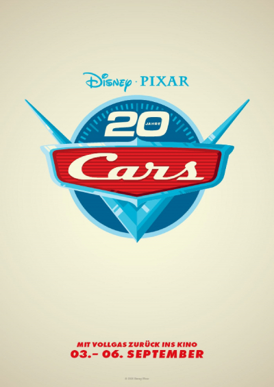 Filmplakat Cars - zum 20. Jubiläum